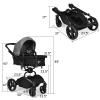imageINFANS 2in1 Reversible Bassinet Stroller with 360 Rotating Frame