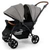 imageINFANS Double Stroller Foldable Baby Tandem Stroller with Djustable Backrest Canopy Footrest 5Point Harness Storage Basket Convertible Compact Twin Stroller for Infants and ToddlersLight Grey