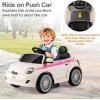 imageLicensed Fiat 500 Ride on Push Car by INFANS 3 in 1 Baby Stroller Sliding Walking Car with Retractable Footrest Parent Control Handle Horn FoottoFloor Toys for Kids Toddlers 18 Month PinkWhite