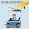 imageLicensed Fiat 500 Ride on Push Car by INFANS 3 in 1 Baby Stroller Sliding Walking Car with Retractable Footrest Parent Control Handle Horn FoottoFloor Toys for Kids Toddlers 18 Month PinkBlue