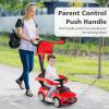 imageLicensed Mercedes Benz Push Car for Toddlers by INFANS 3 in 1 Sliding Walking Car with Push Handle Horn Music Underneath Storage FoottoFloor Ride on Toys for Boys Girls WhiteRed