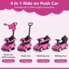 imageLicensed Mercedes Benz Push Car for Toddlers by INFANS 3 in 1 Sliding Walking Car with Push Handle Horn Music Underneath Storage FoottoFloor Ride on Toys for Boys Girls WhitePink