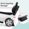 imageLicensed Mercedes Benz Push Car for Toddlers by INFANS 3 in 1 Sliding Walking Car with Push Handle Horn Music Underneath Storage FoottoFloor Ride on Toys for Boys Girls WhiteWhite