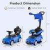 imageLicensed Mercedes Benz Push Car for Toddlers by INFANS 3 in 1 Sliding Walking Car with Push Handle Horn Music Underneath Storage FoottoFloor Ride on Toys for Boys Girls WhiteBlue