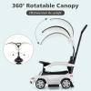 imageLicensed Mercedes Benz Push Car for Toddlers by INFANS 3 in 1 Sliding Walking Car with Push Handle Horn Music Underneath Storage FoottoFloor Ride on Toys for Boys Girls WhiteWhite