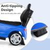 imageLicensed Mercedes Benz Push Car for Toddlers by INFANS 3 in 1 Sliding Walking Car with Push Handle Horn Music Underneath Storage FoottoFloor Ride on Toys for Boys Girls WhiteBlue