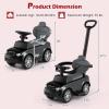 imageLicensed Push Car for Toddlers by INFANS 3 in 1 Sliding Walking Car with Push Handle Horn Music Underneath Storage FoottoFloor Ride on Toys for Boys Girls IvoryBlack