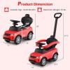 imageLicensed Push Car for Toddlers by INFANS 3 in 1 Sliding Walking Car with Push Handle Horn Music Underneath Storage FoottoFloor Ride on Toys for Boys Girls IvoryRed