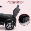 imageLicensed Push Car for Toddlers by INFANS 3 in 1 Sliding Walking Car with Push Handle Horn Music Underneath Storage FoottoFloor Ride on Toys for Boys Girls IvoryBlack
