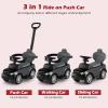 imageLicensed Push Car for Toddlers by INFANS 3 in 1 Sliding Walking Car with Push Handle Horn Music Underneath Storage FoottoFloor Ride on Toys for Boys Girls IvoryBlack