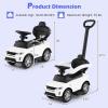 imageLicensed Push Car for Toddlers by INFANS 3 in 1 Sliding Walking Car with Push Handle Horn Music Underneath Storage FoottoFloor Ride on Toys for Boys Girls IvoryIvory