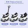 imageLicensed Push Car for Toddlers by INFANS 3 in 1 Sliding Walking Car with Push Handle Horn Music Underneath Storage FoottoFloor Ride on Toys for Boys Girls IvoryIvory