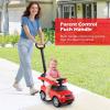 imageLicensed Push Car for Toddlers by INFANS 3 in 1 Sliding Walking Car with Push Handle Horn Music Underneath Storage FoottoFloor Ride on Toys for Boys Girls IvoryRed