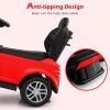 imageLicensed Push Car for Toddlers by INFANS 3 in 1 Sliding Walking Car with Push Handle Horn Music Underneath Storage FoottoFloor Ride on Toys for Boys Girls IvoryRed