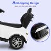 imageLicensed Push Car for Toddlers by INFANS 3 in 1 Sliding Walking Car with Push Handle Horn Music Underneath Storage FoottoFloor Ride on Toys for Boys Girls IvoryIvory