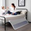 imageINFANS Bed Rail for Toddlers 59quot Foldable Safety Baby Crib Rail Fit for Kids Twin Extra Long Swing Down Bed Guardrail for Convertible Crib Queen Full King Mattress Side Guard PinkLight Gray