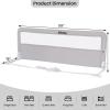 imageINFANS Bed Rail for Toddlers 59quot Foldable Safety Baby Crib Rail Fit for Kids Twin Extra Long Swing Down Bed Guardrail for Convertible Crib Queen Full King Mattress Side Guard PinkLight Gray
