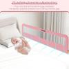 imageINFANS Bed Rail for Toddlers 59quot Foldable Safety Baby Crib Rail Fit for Kids Twin Extra Long Swing Down Bed Guardrail for Convertible Crib Queen Full King Mattress Side Guard PinkPink