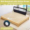imageINFANS Bed Rail for Toddlers 59quot Foldable Safety Baby Crib Rail Fit for Kids Twin Extra Long Swing Down Bed Guardrail for Convertible Crib Queen Full King Mattress Side Guard PinkBlack