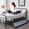 imageINFANS Bed Rail for Toddlers 59quot Foldable Safety Baby Crib Rail Fit for Kids Twin Extra Long Swing Down Bed Guardrail for Convertible Crib Queen Full King Mattress Side Guard PinkBlack