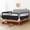 imageINFANS Bed Rail for Toddlers 59quot Foldable Safety Baby Crib Rail Fit for Kids Twin Extra Long Swing Down Bed Guardrail for Convertible Crib Queen Full King Mattress Side Guard PinkBlack