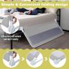 imageINFANS Bed Rail for Toddlers 59quot Foldable Safety Baby Crib Rail Fit for Kids Twin Extra Long Swing Down Bed Guardrail for Convertible Crib Queen Full King Mattress Side Guard PinkLight Gray