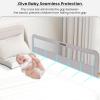 imageINFANS Bed Rail for Toddlers 59quot Foldable Safety Baby Crib Rail Fit for Kids Twin Extra Long Swing Down Bed Guardrail for Convertible Crib Queen Full King Mattress Side Guard PinkLight Gray