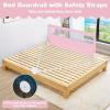 imageINFANS Bed Rail for Toddlers 59quot Foldable Safety Baby Crib Rail Fit for Kids Twin Extra Long Swing Down Bed Guardrail for Convertible Crib Queen Full King Mattress Side Guard PinkPink
