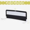 imageINFANS Bed Rail for Toddlers 59quot Foldable Safety Baby Crib Rail Fit for Kids Twin Extra Long Swing Down Bed Guardrail for Convertible Crib Queen Full King Mattress Side Guard PinkBlack