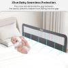 imageINFANS Bed Rail for Toddlers 59quot Foldable Safety Baby Crib Rail Fit for Kids Twin Extra Long Swing Down Bed Guardrail for Convertible Crib Queen Full King Mattress Side Guard PinkGrey