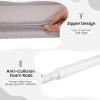 imageINFANS Bed Rail for Toddlers 59quot Foldable Safety Baby Crib Rail Fit for Kids Twin Extra Long Swing Down Bed Guardrail for Convertible Crib Queen Full King Mattress Side Guard PinkLight Gray