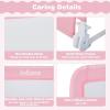 imageINFANS Bed Rail for Toddlers 59quot Foldable Safety Baby Crib Rail Fit for Kids Twin Extra Long Swing Down Bed Guardrail for Convertible Crib Queen Full King Mattress Side Guard PinkPink
