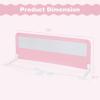 imageINFANS Bed Rail for Toddlers 59quot Foldable Safety Baby Crib Rail Fit for Kids Twin Extra Long Swing Down Bed Guardrail for Convertible Crib Queen Full King Mattress Side Guard PinkPink