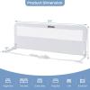 imageINFANS Bed Rail for Toddlers 59quot Foldable Safety Baby Crib Rail Fit for Kids Twin Extra Long Swing Down Bed Guardrail for Convertible Crib Queen Full King Mattress Side Guard PinkWhite