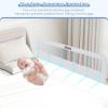 imageINFANS Bed Rail for Toddlers 59quot Foldable Safety Baby Crib Rail Fit for Kids Twin Extra Long Swing Down Bed Guardrail for Convertible Crib Queen Full King Mattress Side Guard PinkWhite