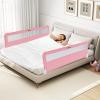 imageINFANS Bed Rail for Toddlers 59quot Foldable Safety Baby Crib Rail Fit for Kids Twin Extra Long Swing Down Bed Guardrail for Convertible Crib Queen Full King Mattress Side Guard PinkPink