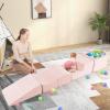 imageINFANS Climbing Toys for Toddlers Foam Climbing Blocks and Ball Pit for Baby 5pc Kids Climb and Crawl Block Activity Structure Play Set Indoor Foam Play Gym for Crawling and Sliding GreyPink