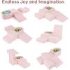 imageINFANS Climbing Toys for Toddlers Foam Climbing Blocks and Ball Pit for Baby 5pc Kids Climb and Crawl Block Activity Structure Play Set Indoor Foam Play Gym for Crawling and Sliding GreyPink