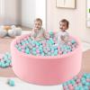 imageINFANS Foam Ball Pit for Toddlers with 200 Balls 36quotx 12quot Large Round Ball Pool Playpen with Soft Memory Sponge Pad BPA Free Ideal Gift for Kids Babies Indoor Outdoor PinkPink