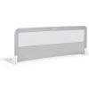 imageINFANS Bed Rail for Toddlers 59quot Foldable Safety Baby Crib Rail Fit for Kids Twin Extra Long Swing Down Bed Guardrail for Convertible Crib Queen Full King Mattress Side Guard PinkLight Gray