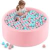 imageINFANS Foam Ball Pit for Toddlers with 200 Balls 36quotx 12quot Large Round Ball Pool Playpen with Soft Memory Sponge Pad BPA Free Ideal Gift for Kids Babies Indoor Outdoor PinkPink