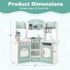 imageINFANS Corner Kids Kitchen Playset Toddler Wooden Pretend Cooking Set with Lights Sounds Coffee Machine Washing Machine Stove Removable Sink Storage Cabinet Simulation Play Kitchen Toy WhiteBlue