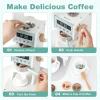 imageINFANS Corner Kids Kitchen Playset Toddler Wooden Pretend Cooking Set with Lights Sounds Coffee Machine Washing Machine Stove Removable Sink Storage Cabinet Simulation Play Kitchen Toy WhiteBlue