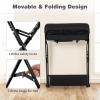 imageINFANS Baby Changing Table with Wheels Portable Folding Diaper Station Nursery Organizer with Storage Basket Hanging Rack Adjustable Height Safety Belt for Newborn Infant GrayBlack