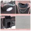 imageINFANS 4 in 1 Pack and Play Portable Nursery Center for Baby Kid Infant Travel Playard with Bassinet Mattress Diaper Changer Bag Toys Music Box Storage Basket CowPink