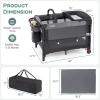 imageINFANS Baby Bassinet 4 in 1 Nursery Center Pack and Play Baby Playard with Changing Table Mosquito Net Storage Basket Travel Bag for Newborn 036 Months GrayGrey