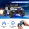 imageINFANS Kids Ride on Car Truck with 24G Remote Control 12V Battery Powered Electric Cars for Kids w3 Speeds Battery Display LED Lights Safety Belt Music ampamp Horn BluetoothFMUSB GrayGray