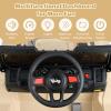 imageINFANS Kids Ride on Car Truck with 24G Remote Control 12V Battery Powered Electric Cars for Kids w3 Speeds Battery Display LED Lights Safety Belt Music ampamp Horn BluetoothFMUSB GrayKhaki
