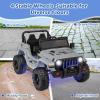 imageINFANS Kids Ride on Car Truck with 24G Remote Control 12V Battery Powered Electric Cars for Kids w3 Speeds Battery Display LED Lights Safety Belt Music ampamp Horn BluetoothFMUSB GrayGray