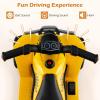 imageLicensed Caterpillar Ride on ATV by INFANS 6V Kids Battery Powered Electric Vehicle Car with SingleButton Start LED Lights 4 Wheeler Quad Toys for Toddlers Boys Girls